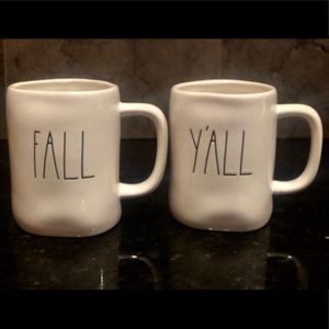 💚 RAE DUNN 🎃 🍁FALL Y’ALL MUG SET 🍁🎃 NEW